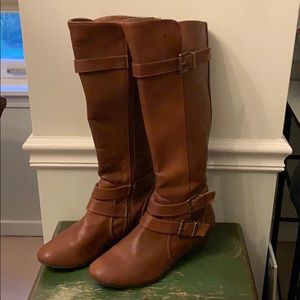Shi Journey tan riding boots